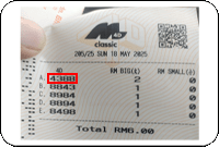 Winning Ticket Magnum 4D Special Prize - 18 May 2025